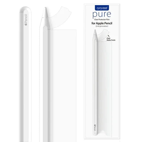 Araree Pure Clear Protector Film For Apple Pencil 2nd Gen - Clear Matte Finish - Tashqila Araree Pure Clear Protector Film For Apple Pencil 2nd Gen - Clear Matte Finish - Tashqila